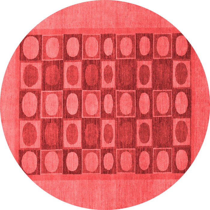 Machine Washable Checkered Red Modern Rug, wshabs1499red