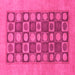 Square Machine Washable Checkered Pink Modern Rug, wshabs1499pnk