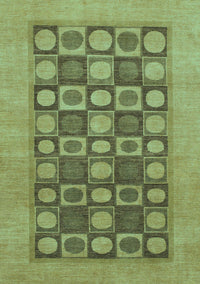 Checkered Turquoise Modern Rug, abs1499turq