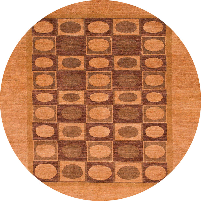 Round Machine Washable Abstract Red Rug, wshabs1499