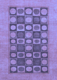 Checkered Blue Modern Rug, abs1499blu