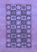 Checkered Blue Modern Rug, abs1499blu