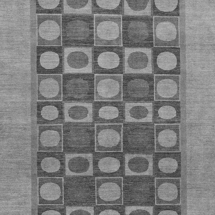 Machine Washable Checkered Gray Modern Rug, wshabs1499gry