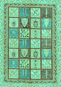 Abstract Turquoise Modern Rug, abs149turq