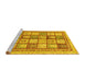 Sideview of Machine Washable Abstract Yellow Modern Rug, wshabs149yw