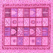 Square Abstract Pink Modern Rug, abs149pnk