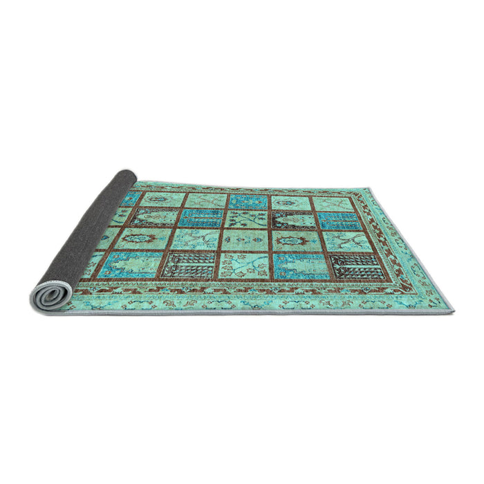 Sideview of Abstract Light Blue Modern Rug, abs149lblu