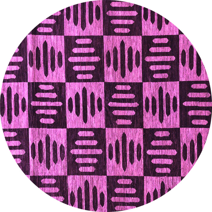 Round Machine Washable Oriental Purple Modern Area Rugs, wshabs14pur