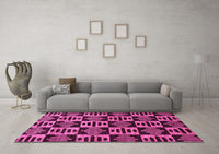 Machine Washable Oriental Pink Modern Rug, wshabs14pnk