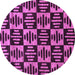 Round Oriental Purple Modern Rug, abs14pur