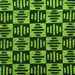 Square Machine Washable Oriental Green Modern Area Rugs, wshabs14grn