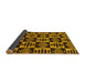 Sideview of Oriental Yellow Modern Rug, abs14yw