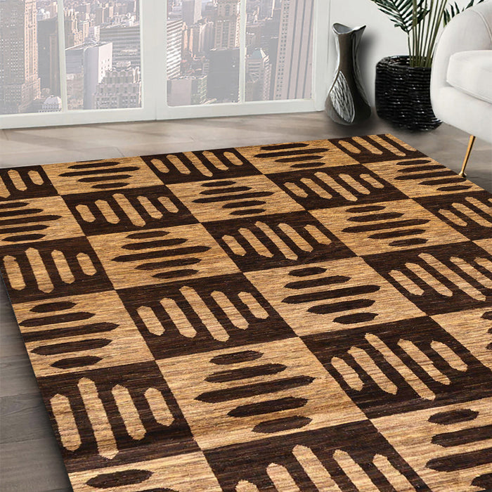 Abstract Red Oriental Rug in Family Room, abs14