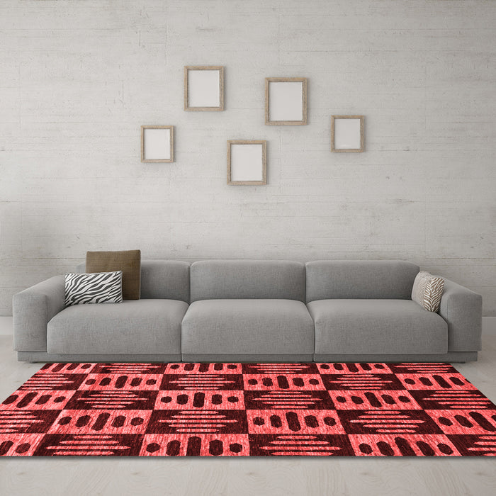 Modern Red Washable Rugs
