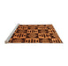 Sideview of Machine Washable Oriental Orange Modern Area Rugs, wshabs14org