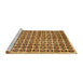 Sideview of Machine Washable Abstract Yellow Rug, wshabs15