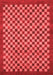 Checkered Red Modern Area Rugs