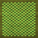 Square Machine Washable Checkered Green Modern Area Rugs, wshabs1500grn