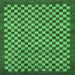 Square Checkered Emerald Green Modern Rug, abs1500emgrn