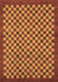 Checkered Brown Modern Rug, abs1500brn