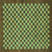 Square Checkered Turquoise Modern Rug, abs1500turq