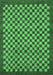 Checkered Emerald Green Modern Rug, abs1500emgrn