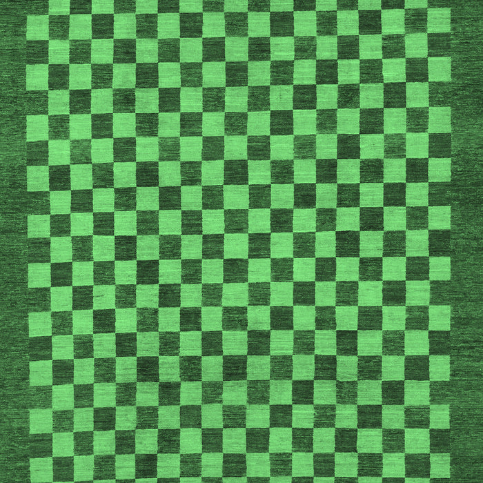 Checkered Emerald Green Modern Rug, abs1500emgrn