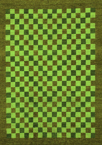 Checkered Green Modern Rug, abs1500grn