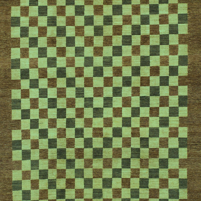 Checkered Turquoise Modern Rug, abs1500turq