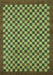 Machine Washable Checkered Turquoise Modern Area Rugs, wshabs1500turq