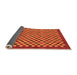 Sideview of Checkered Orange Modern Rug, abs1500org