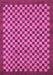 Machine Washable Checkered Purple Modern Area Rugs, wshabs1500pur
