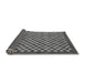 Sideview of Checkered Gray Modern Rug, abs1500gry