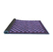 Sideview of Checkered Blue Modern Rug, abs1500blu