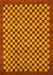 Checkered Yellow Modern Rug, abs1500yw