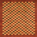 Square Machine Washable Abstract Red Rug, wshabs1500