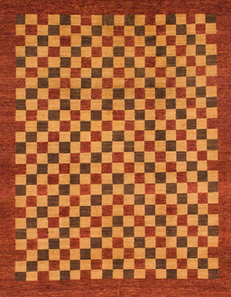 Abstract Red Checkered Rug, abs1500