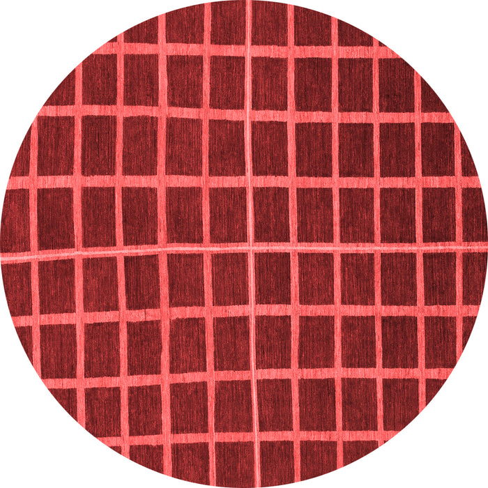 Machine Washable Checkered Red Modern Rug, wshabs1501red