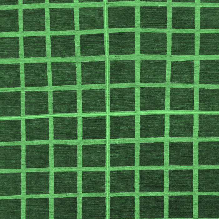 Checkered Emerald Green Modern Rug, abs1501emgrn
