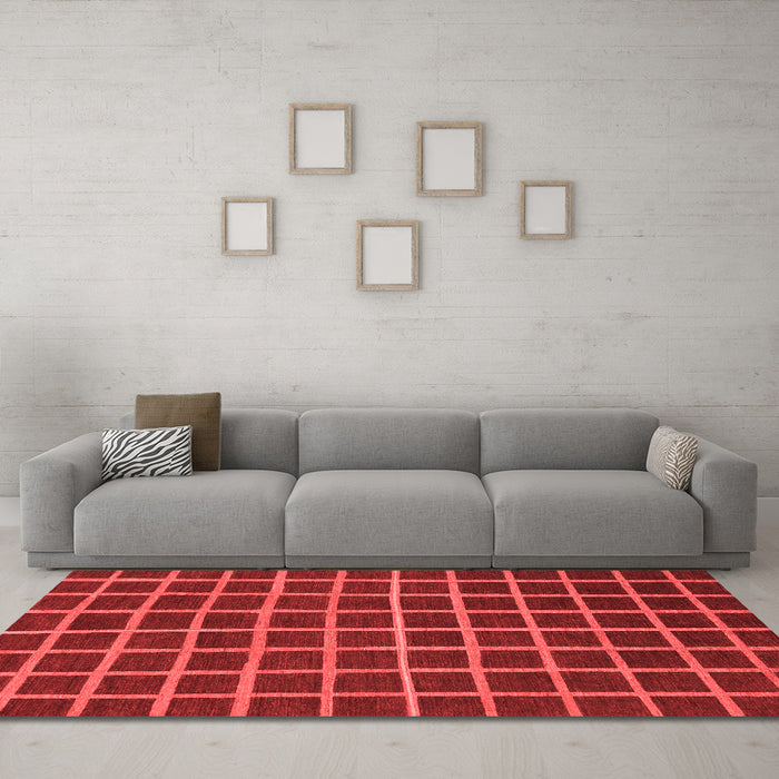 Modern Red Washable Rugs