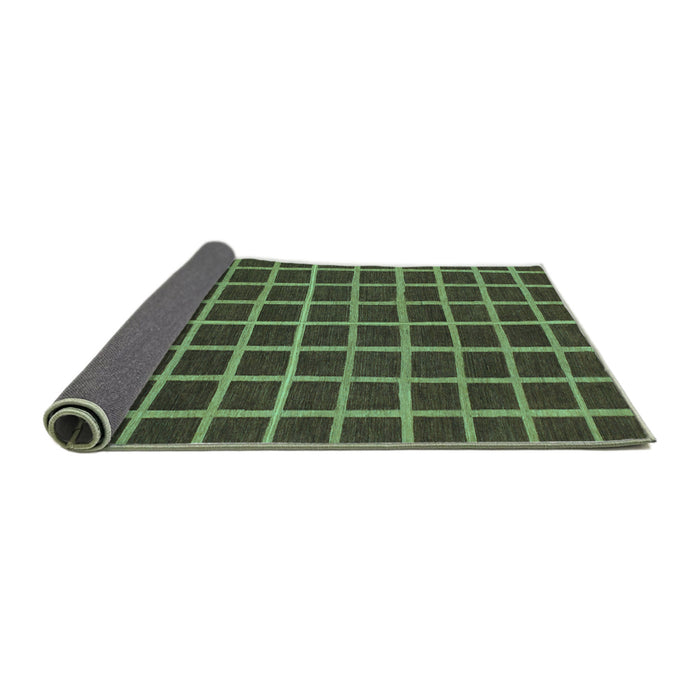 Sideview of Checkered Turquoise Modern Rug, abs1501turq