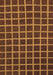 Machine Washable Checkered Brown Modern Rug, wshabs1501brn