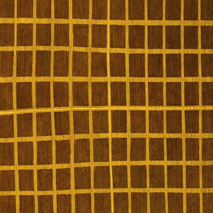 Square Machine Washable Checkered Yellow Modern Rug, wshabs1501yw