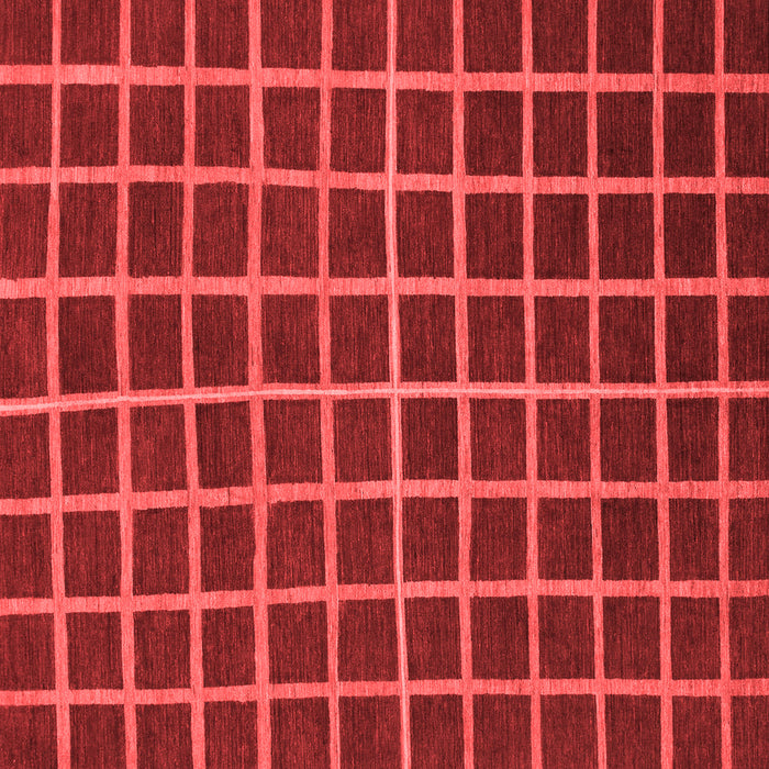 Machine Washable Checkered Red Modern Rug, wshabs1501red