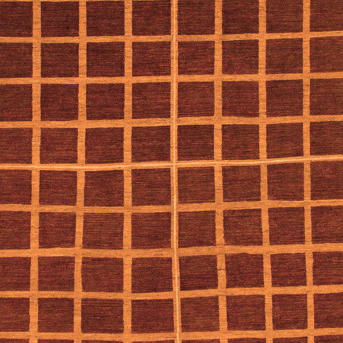Checkered Orange Modern Rug, abs1501org