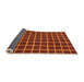 Sideview of Checkered Orange Modern Rug, abs1501org