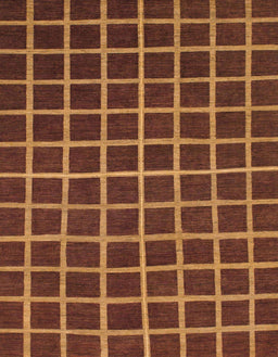 Abstract Saffron Red Checkered Rug, abs1501