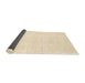 Sideview of Abstract Deep Peach Orange Solid Rug, abs1502