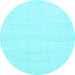 Round Machine Washable Solid Light Blue Modern Rug, wshabs1502lblu