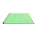 Sideview of Machine Washable Solid Emerald Green Modern Area Rugs, wshabs1502emgrn